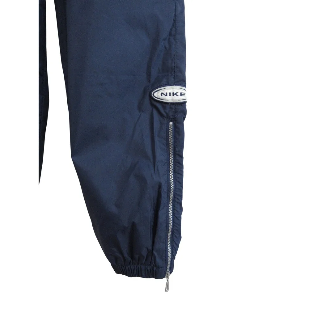 Vintage Nike Track Pants Women's Small Nylon‎ Lined Navy Zip Ankles Joggers